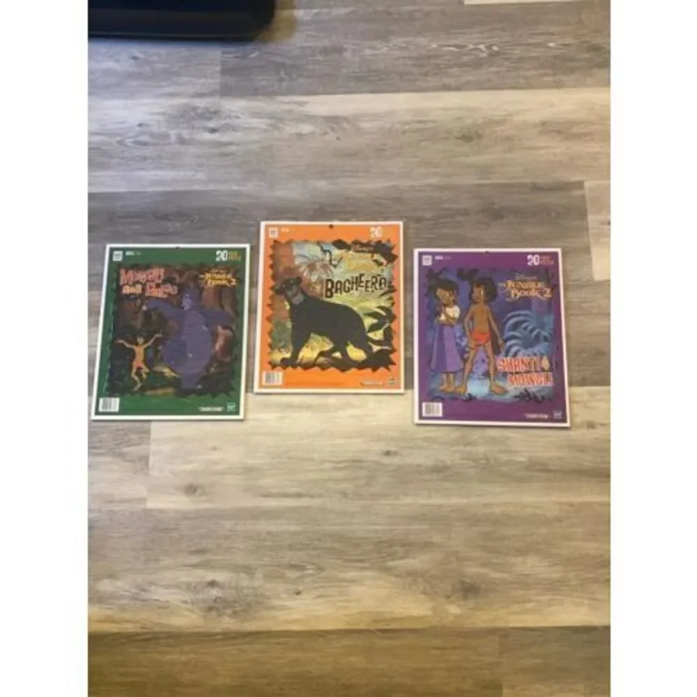 *Vintage Disney Jungle book 2 set of 3 puzzles 20 pieces puzzle